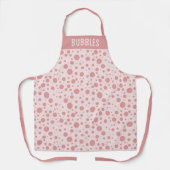 Tablier Pois Buble Gum Rose Personnalisé (Recto)