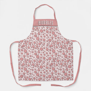 Tablier Pois Buble Gum Rose Personnalisé