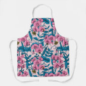 Tablier Pois doux et bourdons, rose et bleu (Recto)