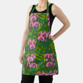 Tablier Pois doux et bourdons, vert et rose (Insitu)