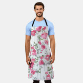 Tablier Pois doux : Texture Florale d'été. (Porté)