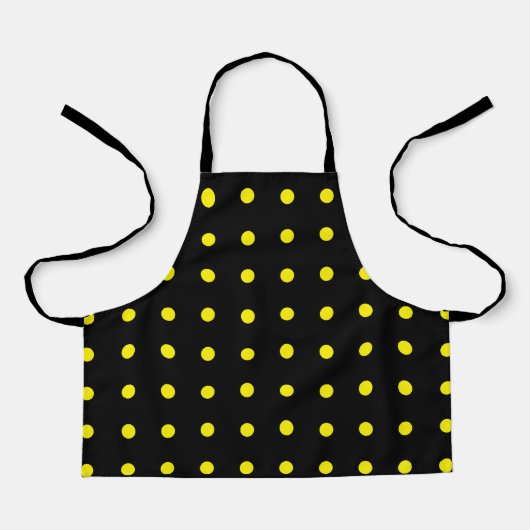 Tablier Pois jaune Bumblebebe noir Motifs personnalisés (Recto)