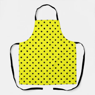 Tablier Pois jaune noir
