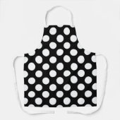 Tablier Pois noirs et blancs, Motif Polka (Recto)