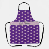 Tablier pois Purple Votre Nom Ici (Recto)