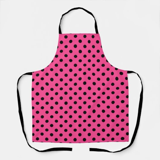Tablier Pois roses et noirs (Recto)