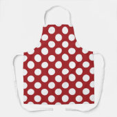 Tablier Pois rouges, Motif à points polka, points, pointil (Recto)