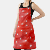 Tablier Pois rouges motifs imperméables (Insitu)