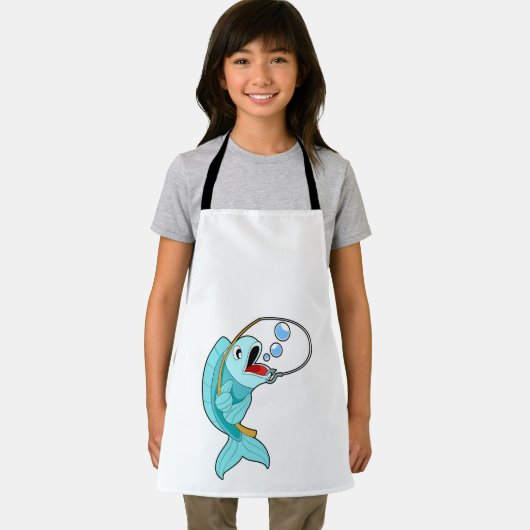 Tablier Poisson avec canne à pêche (Insitu)