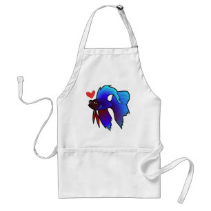 Tablier Poisson Betta / Combattant du Siam Amour