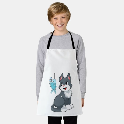 Tablier Poisson de chat (Porté)