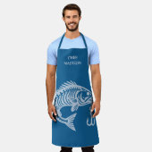 Tablier Poisson de nom personnalisé (Porté)