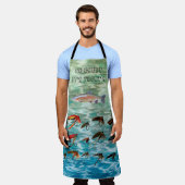 Tablier Poisson de truite et mouches Apron (Porté)