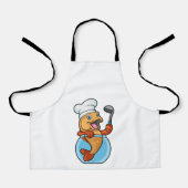 Tablier Poisson en verre comme cuire avec cuillère à soupe (Recto)