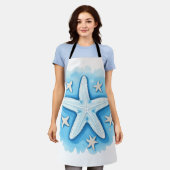 Tablier Poisson étoilé en bleu (Porté)