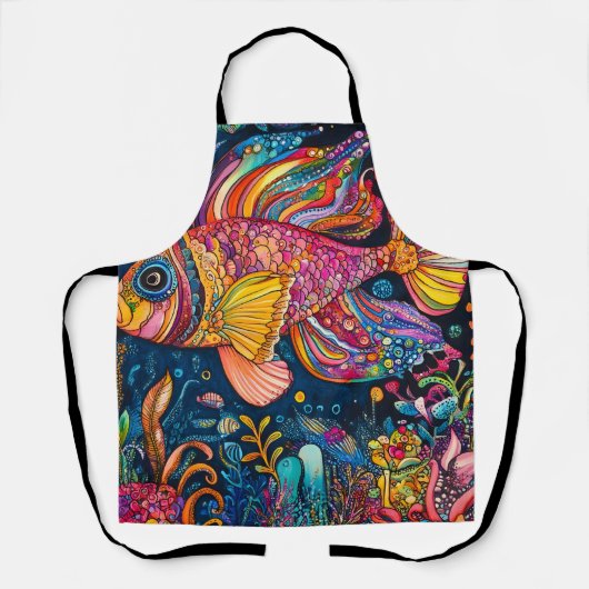 Tablier Poisson Océan Fantaisiste 4 (Recto)