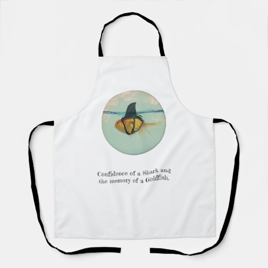 Tablier Poisson rouge avec une nageoire de requin (Recto)