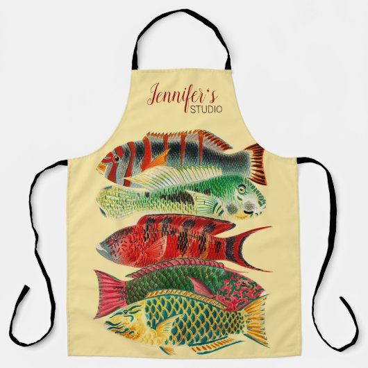 Tablier Poisson tropical personnalisable (Recto)