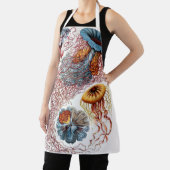 Tablier Poisson vintage par Ernst Haeckel, Discomedusae (Insitu)