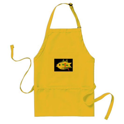 Tablier Poissons tropicaux - jaune (Devant)