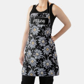 Tablier Poitrine d'argent sur Noir Personnalisé (Insitu)