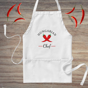 Tablier Poivron Rouge Croix • Chef Hongrois Moderne