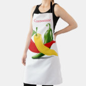 Tablier Poivrons verts rouges chili Thunder_Cove (Insitu)