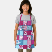 Tablier Pokii Hawaiian Floral et Patchwork Dot rose (Insitu)