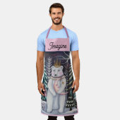 Tablier Polar Bear and Moon Winter Whimsical Art (Porté)