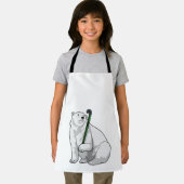 Tablier Polar bear at Hockey with Hockey stick (Insitu)