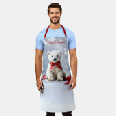 Tablier Polar Bear Christmas Holiday Apron (Porté)