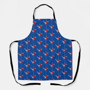 Tablier Pôle bleu et rouge Fitness Thème