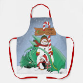 Tablier Pôle Nord Snowman Dragon Penguin Noël (Recto)