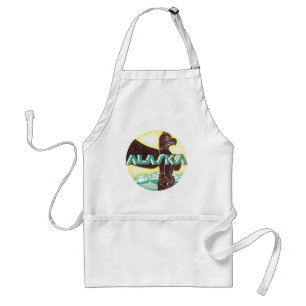 Tablier Pôle Totemique Vintage Voyage Alaska Aigle Oiseau
