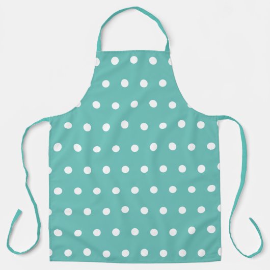 Tablier Polka Dot Apron (Aqua & White) (Recto)