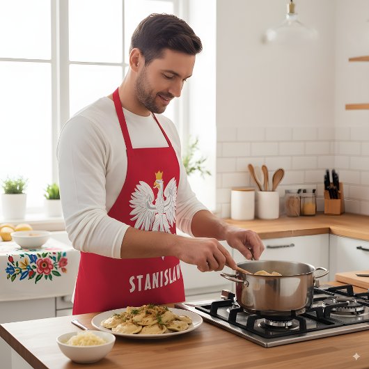 Tablier Pologne Polonais Aigle Rouge Blanc Polska Nom pers