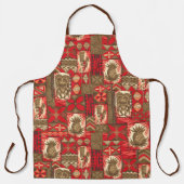 Tablier Pomaika’i Tiki Hawaii Vintage Tapa Red (Recto)