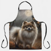 Tablier Pomeranian Halloween Épouvantable (Recto)