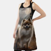 Tablier Pomeranian Halloween Épouvantable (Insitu)