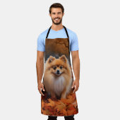 Tablier Poméranie en automne Feuilles Automne Inspire (Porté)