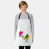 Tablier Pomme comme Peintre avec pinceau (Porté)