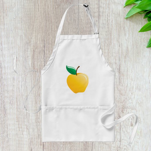 Tablier Pomme Dorée Fruit Jaune Clair