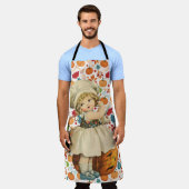 Tablier Pomme sculptée et Halloween Citrouille coloré (Porté)