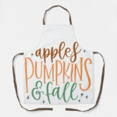Tablier POMMES, CITROUILLES et AUTOMNE (Recto)