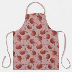 Tablier Pommes d'hiver teintes rouges muettes