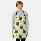 Tablier Pommes rouges et pommes à demi-pron (Porté)