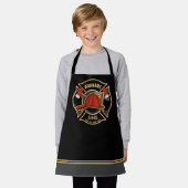 Tablier Pompier AJOUTER LE NOM Insigne du service de pompi (Porté)