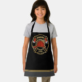 Tablier Pompier AJOUTER LE NOM Insigne du service de pompi (Insitu)