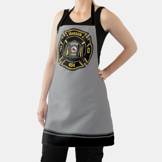 Tablier Pompier AJOUTER LE NOM L'équipe de Secourt du serv (Insitu)