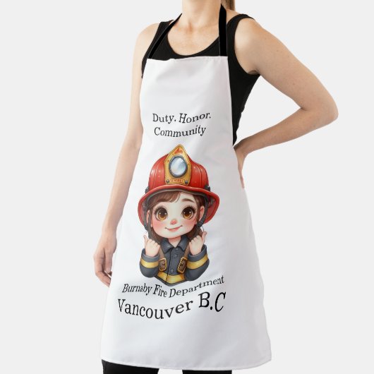 Tablier Pompier joyeux en plein jour (Insitu)